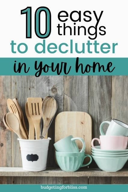 Declutter in your home dishes and utensils
