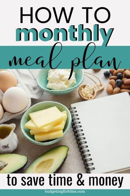 monthly meal plan and food