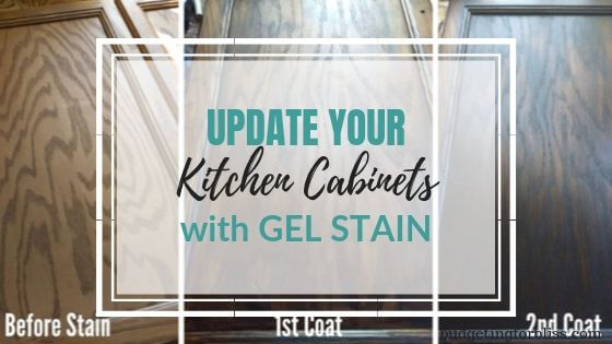 How to Gel Stain your Cabinets on a Budget - Budgeting for Bliss
