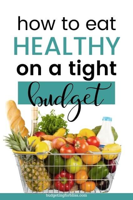 Basket of fruit and vegetables Healthy eating on a budget