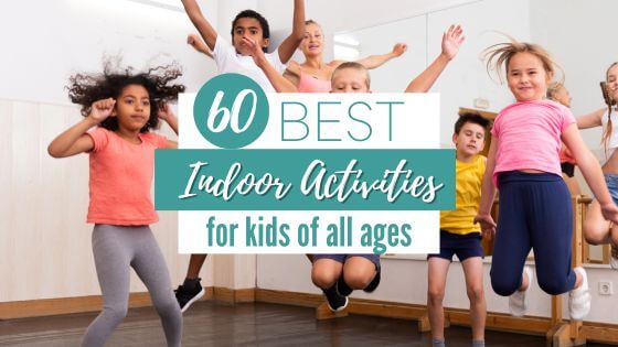 Kids doing activities indoors.