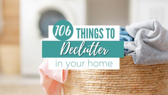 Basket of clothes to declutter