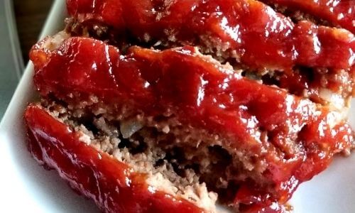 ground beef meatloaf with sauce