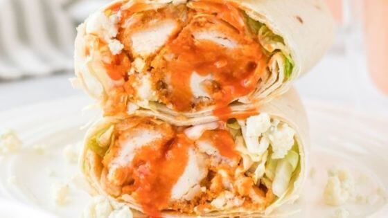 wrap with buffalo chicken