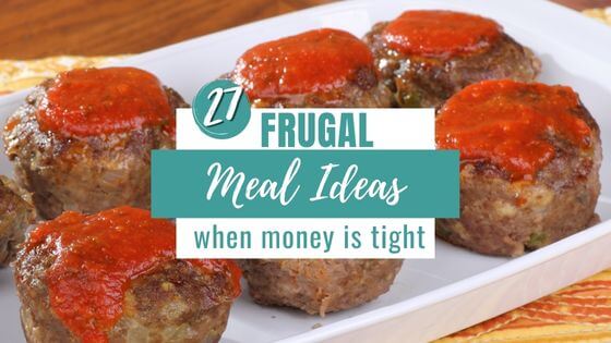 frugal meatloaf muffins on a white platter