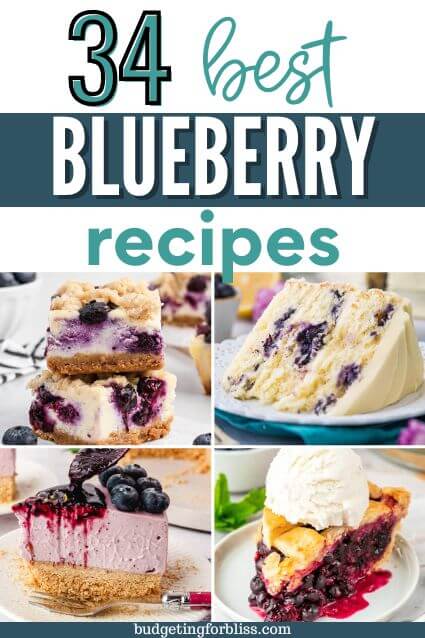 Blueberry cake, pie, bar and cheesecake recipes