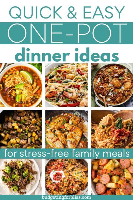 A collection of quick, easy and stress-free one pot dinner recipes for busy nights