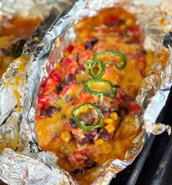 Fiesta Chicken in Aluminum Foil