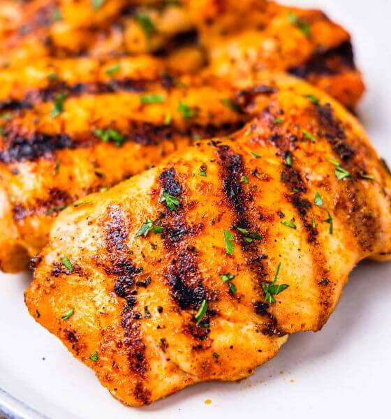Grilled Chicken on white plate