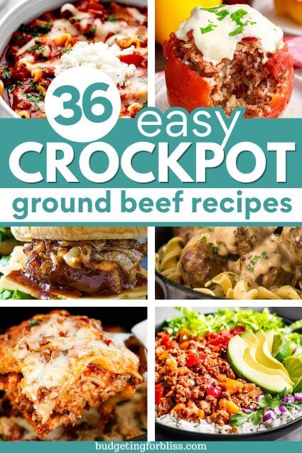 Collection of crockpot ground beef recipes