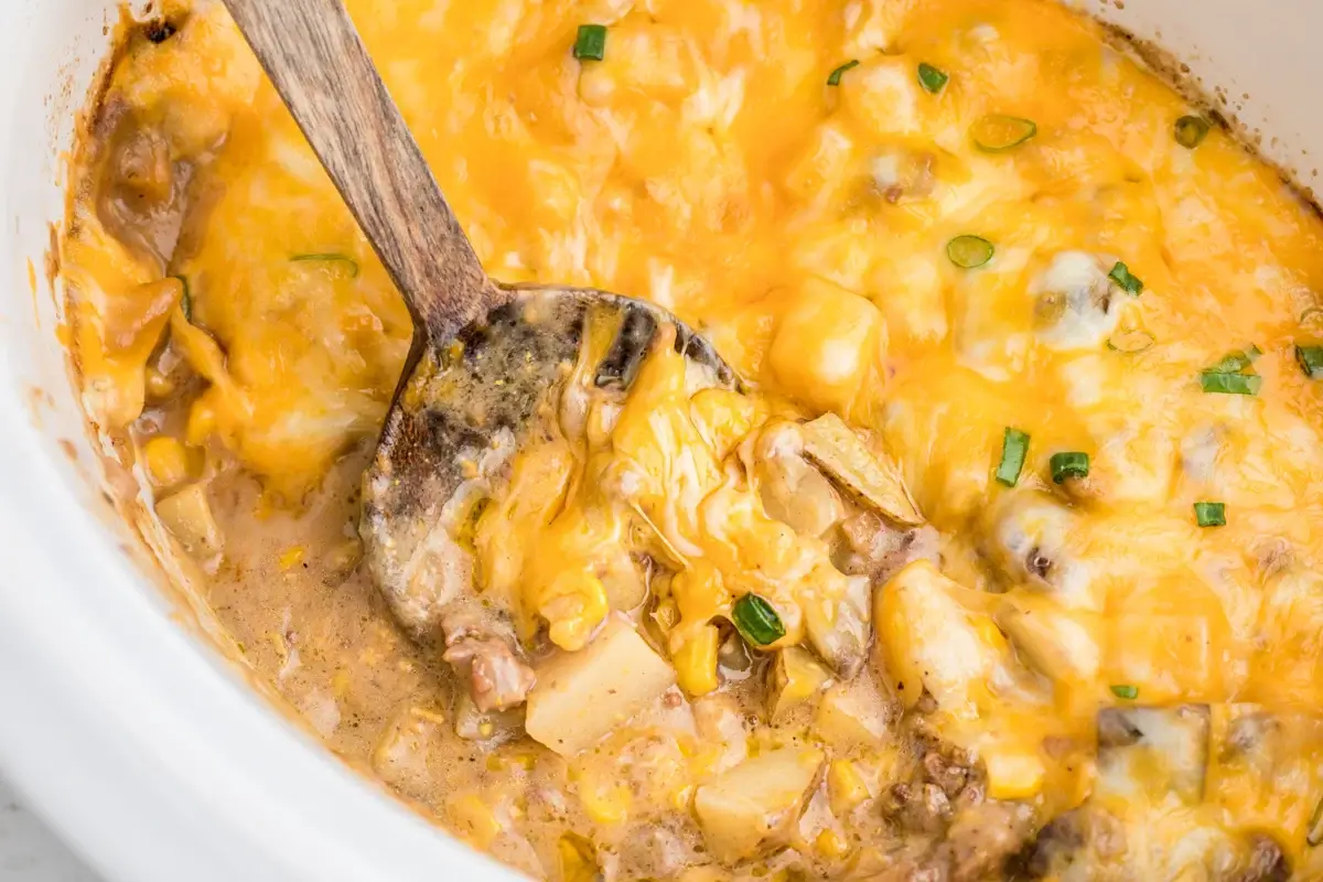 Hamburger hash in slow cooker
