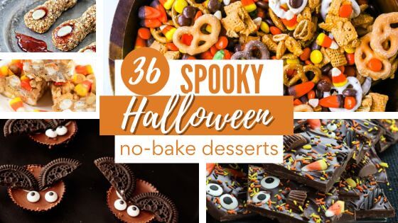 36 Halloween No-Bake Spider, Mummy and Bat desserts