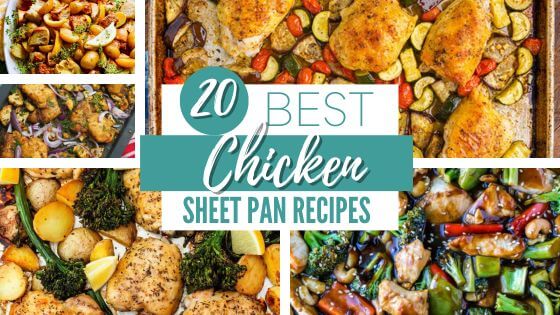 Chicken Sheet Pan Recipes with chicken and vegetables