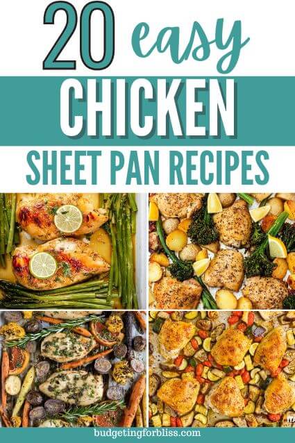 Collection of chicken sheet pan recipes