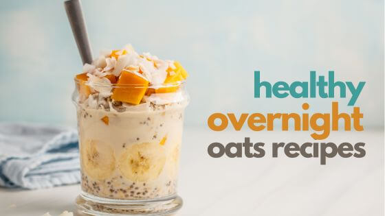 Mango overnight oats with heading