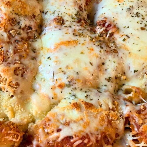 Chicken parmesan bake with frozen chicken tenders