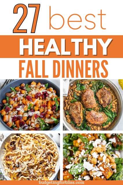 Collection of healthy fall dinner recipes