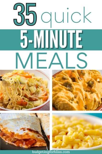A collection of quick 5 minute meals