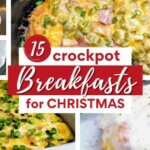 Crockpot egg casseroles, and French Toast for Christmas breakfast