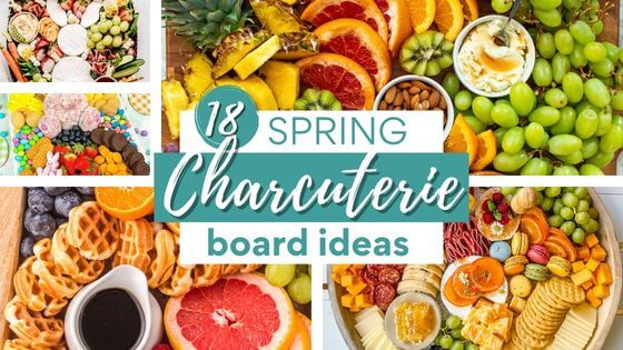 A collection of spring and Easter charcuterie board ideas