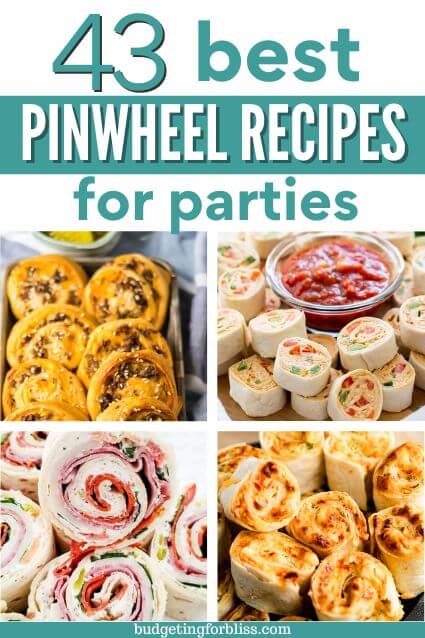 A collection of pinwheel and roll up recipes for parties