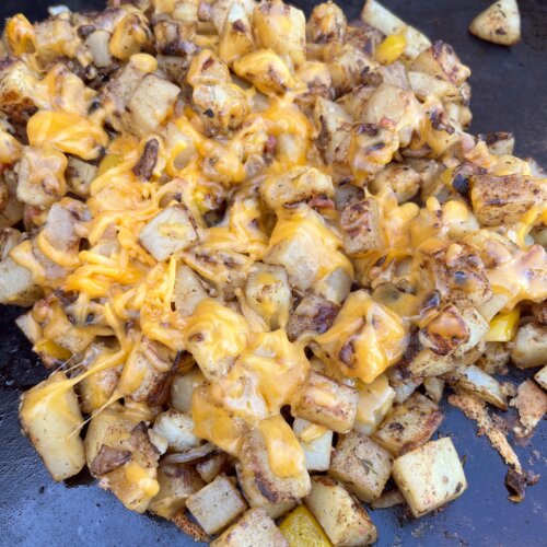 Blackstone griddle loaded potatoes