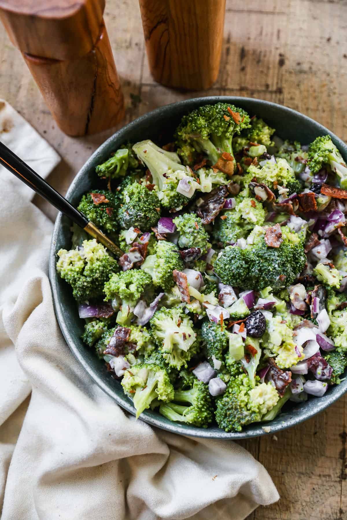 Broccoli salad in bowl