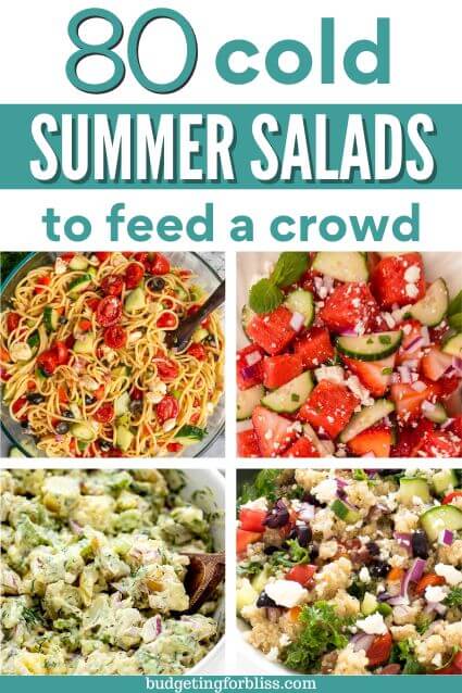 A collection of cold summer salads