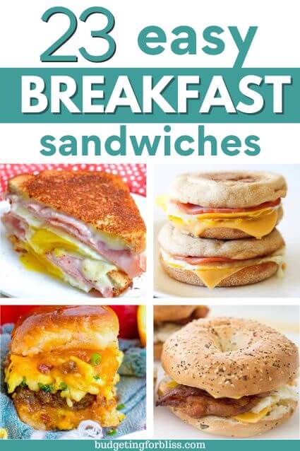 Collection of easy breakfast sandwiches