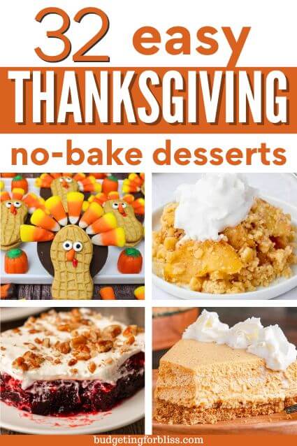 Collection of the best no-bake Thanksgiving desserts
