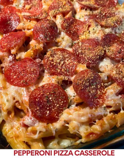 pepperoni pasta pizza bake