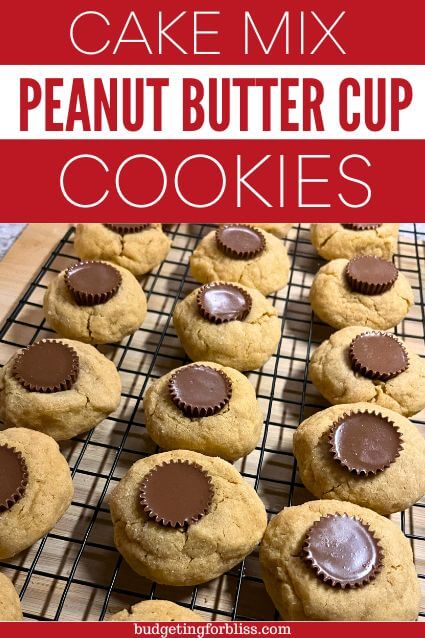 Cookies made with peanut butter cups and a cake mix