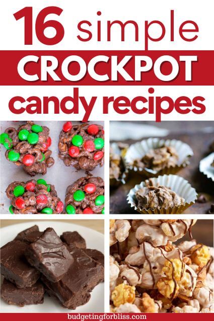 A collection of crockpot candy recipes