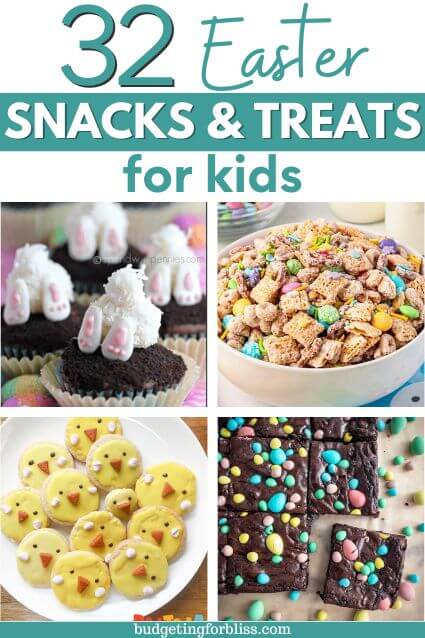 Collection of Easter snacks and treats for kids