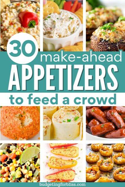 party dips and finger food appetizers to make-ahead