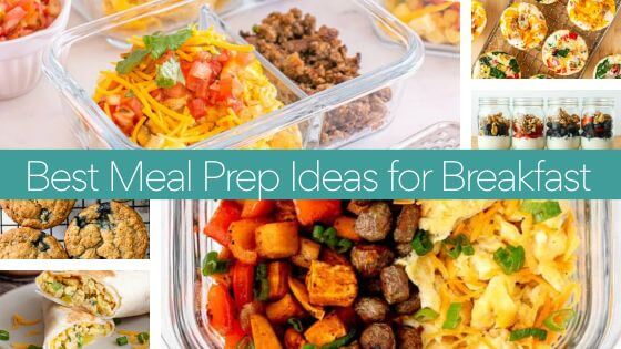 Meal prep breakfast recipes with eggs and muffins