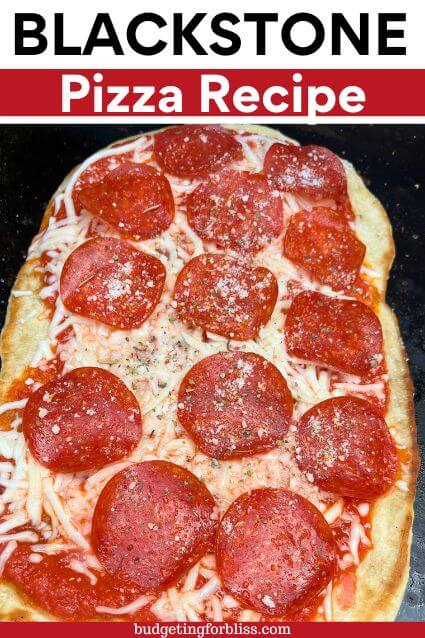 Pepperoni Pizza on a Blackstone griddle
