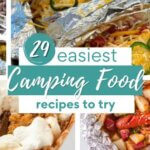 Collection of camping food ideas in foil packs