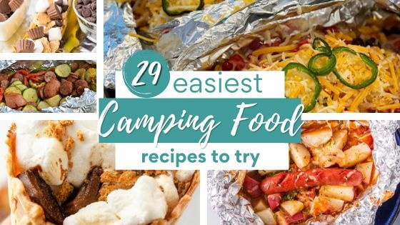 Collection of camping food ideas in foil packs