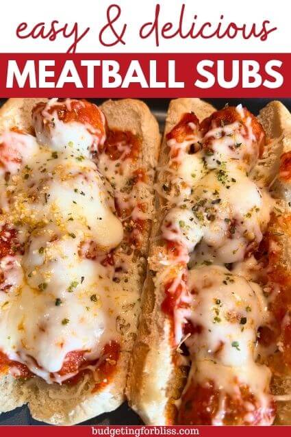 Meatball subs on baking sheet
