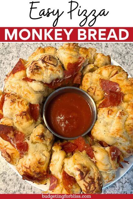 Pizza Monkey bread with sauce