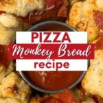 close up of pizza monkey bread