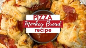 close up of pizza monkey bread