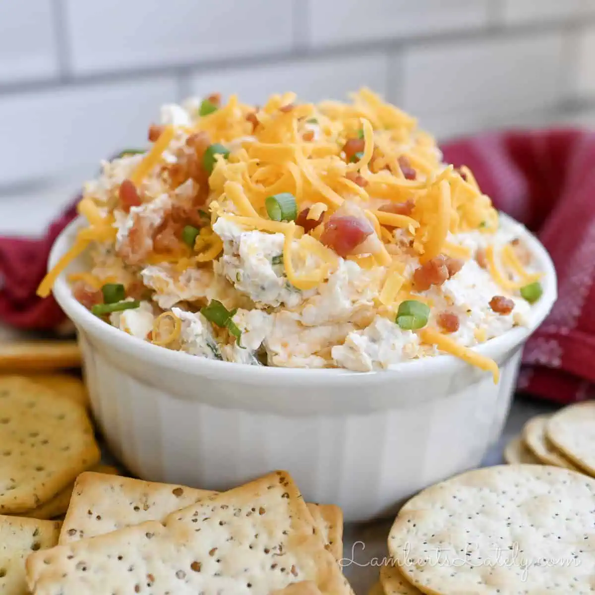dip in white bowl