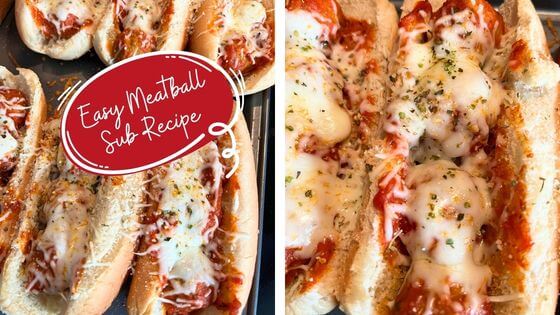 meatball subs on a baking sheet