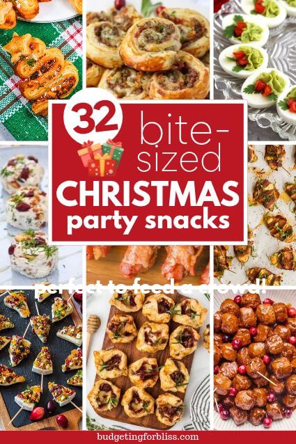 Bite sized party appetizers for Christmas