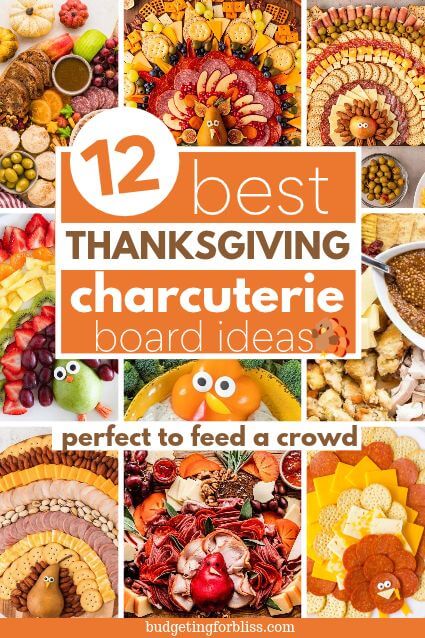 best Thanksgiving Charcuterie Boards with turkey themed