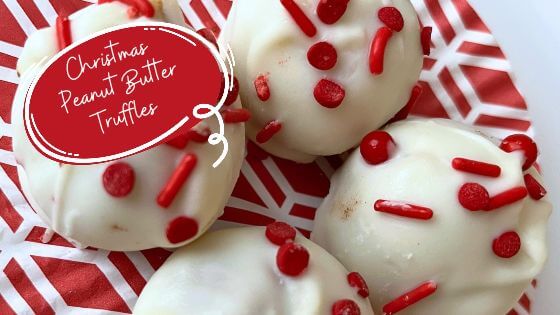 white chocolate truffles with peanut butter 