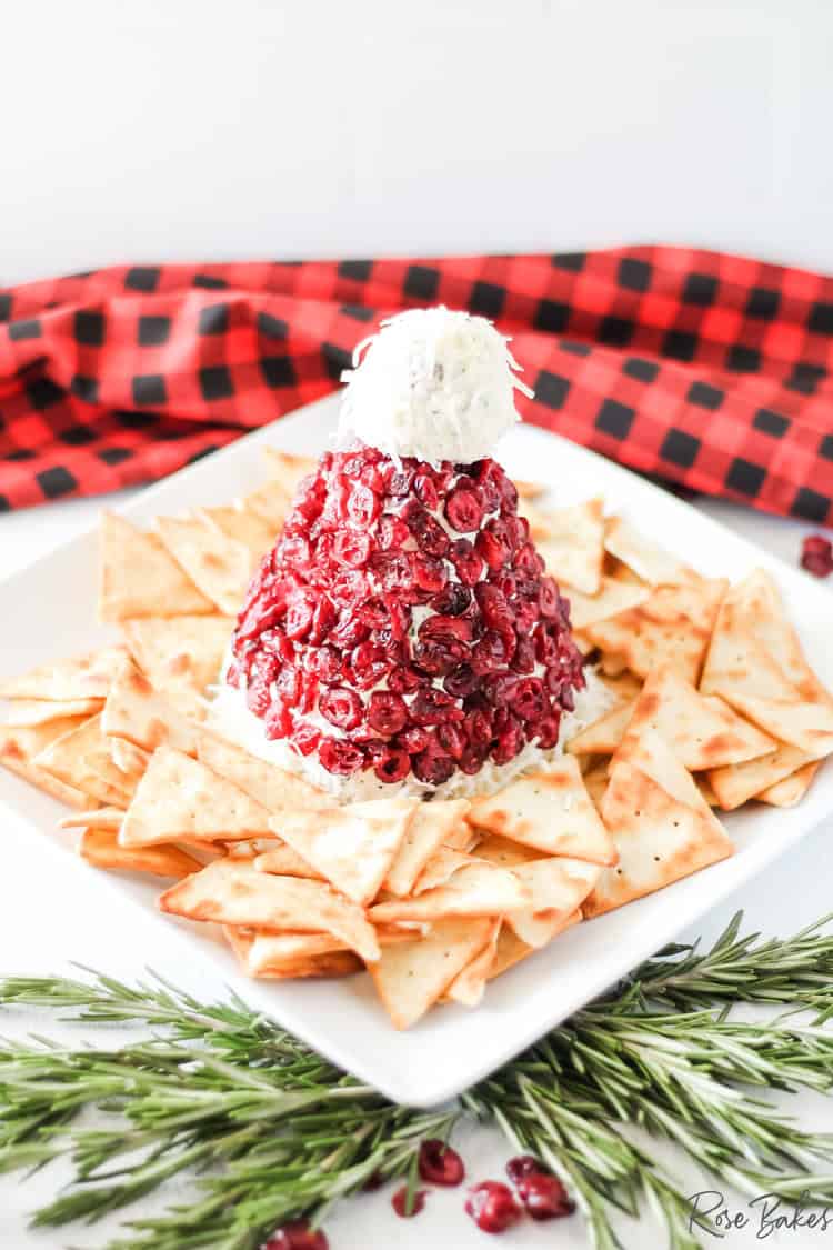 santa hat appetizer